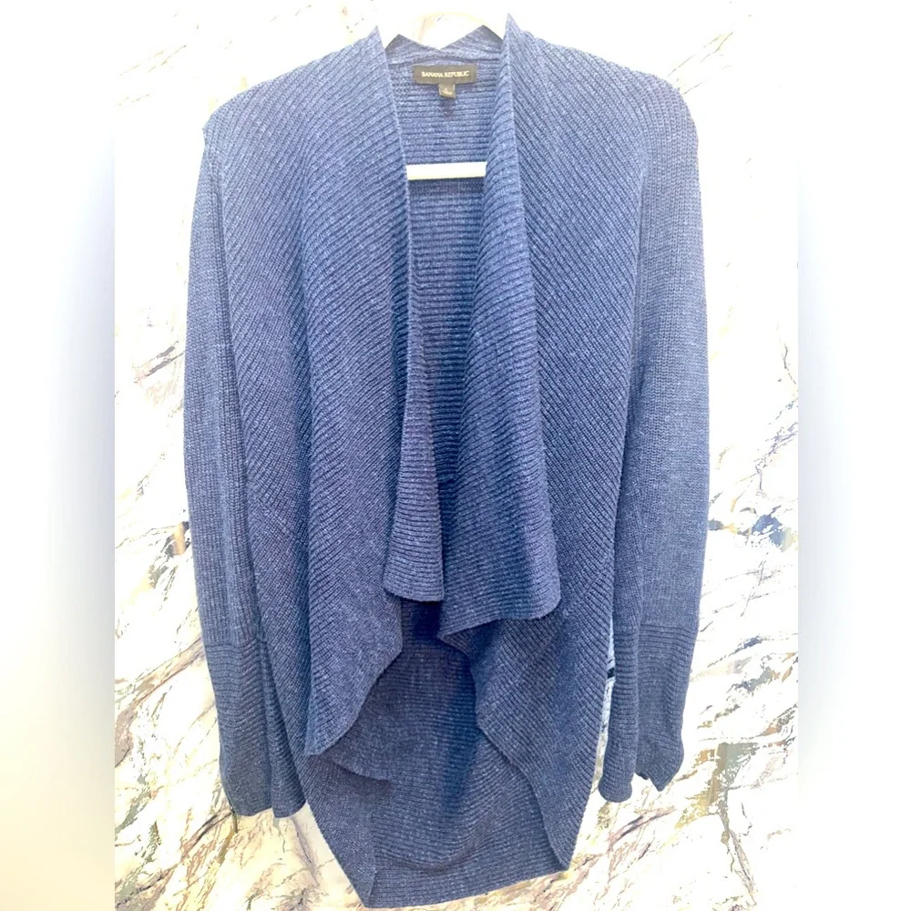 Vintage Y2K Banana Republic BOHO style Butterfly 1/4 zip sleeve cardigan women L - Picture 1 of 7